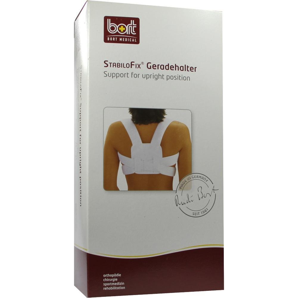 Eine Verpackung zeigt eine Rückenstütze für eine aufrechte Haltung.